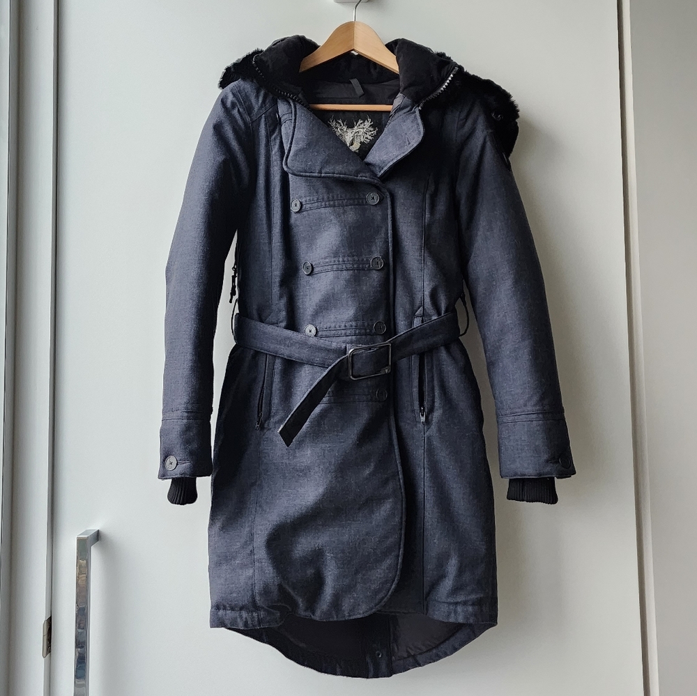 Nobis Ursula Double Breasted Winter Down Belted Jacket Coat